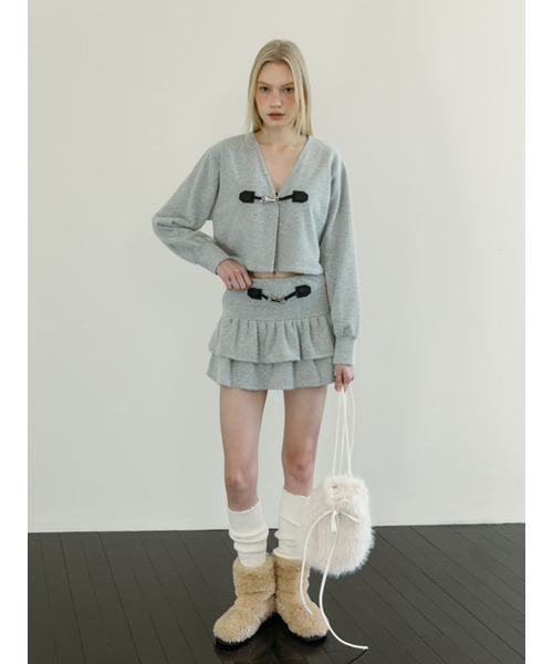 MOIFAIRE(モイフェア)の「SNOWFLAKE TIERED SKIRT PANTS / GREY(スカート・レディース・グレー・FREE)」の2枚目の写真