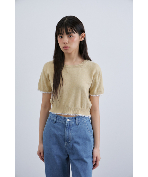 MAGNET ARCHIVE(マグネット アーカイブ)の「Moment Crop Knit (Olive)(ニット/セーター・レディース・その他・FREE)」の2枚目の写真