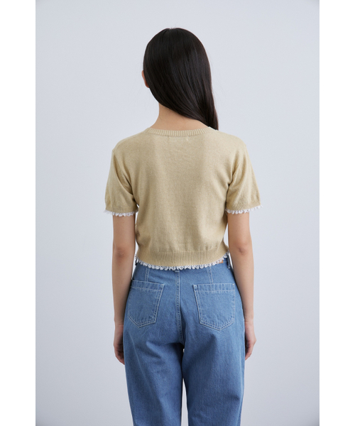 MAGNET ARCHIVE(マグネット アーカイブ)の「Moment Crop Knit (Olive)(ニット/セーター・レディース・その他・FREE)」の4枚目の写真