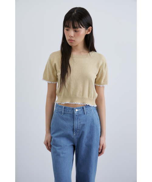 MAGNET ARCHIVE(マグネット アーカイブ)の「Moment Crop Knit (Olive)(ニット/セーター・レディース・その他・FREE)」の6枚目の写真