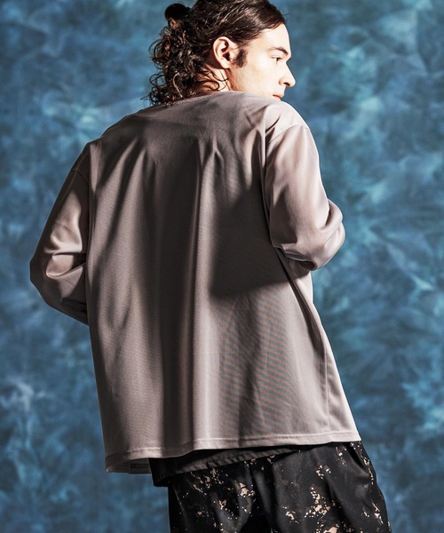 Jih Nunc（ジーヌンク）の「mcg3759-メッシュシアボタンレスカーディガン(JIH-R1143)（カーディガン/ボレロ・メンズ・オートミール/ブラック/グレー・L/M/S）」の21枚目の写真