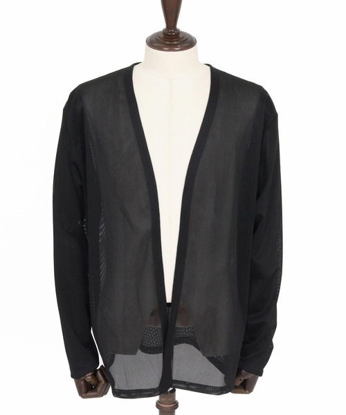 Jih Nunc（ジーヌンク）の「mcg3759-メッシュシアボタンレスカーディガン(JIH-R1143)（カーディガン/ボレロ・メンズ・オートミール/ブラック/グレー・L/M/S）」の11枚目の写真