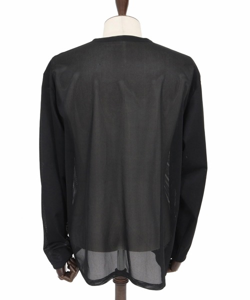 Jih Nunc（ジーヌンク）の「mcg3759-メッシュシアボタンレスカーディガン(JIH-R1143)（カーディガン/ボレロ・メンズ・オートミール/ブラック/グレー・L/M/S）」の12枚目の写真