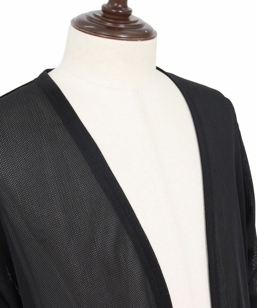 Jih Nunc（ジーヌンク）の「mcg3759-メッシュシアボタンレスカーディガン(JIH-R1143)（カーディガン/ボレロ・メンズ・オートミール/ブラック/グレー・L/M/S）」の13枚目の写真