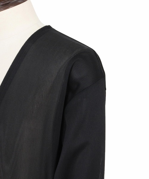 Jih Nunc（ジーヌンク）の「mcg3759-メッシュシアボタンレスカーディガン(JIH-R1143)（カーディガン/ボレロ・メンズ・オートミール/ブラック/グレー・L/M/S）」の14枚目の写真