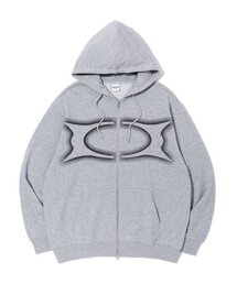 CRITIC | WORMHOLE LOGO HOODIE ZIP-UP MELANGE GREY(パーカー)