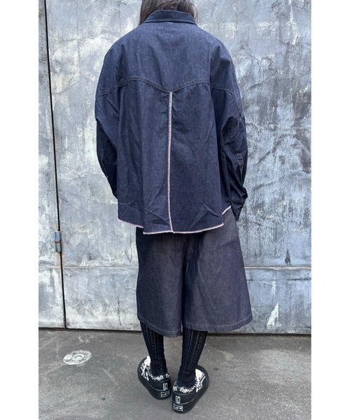 SHINYAKOZUKA(シンヤコヅカ)の「ORDINARY CITY LOOSE SHORTS(ISSUE#8)(デニムパンツ・メンズ・インディゴブルー/ブラック・LARGE/MEDIUM/SMALL)」の7枚目の写真