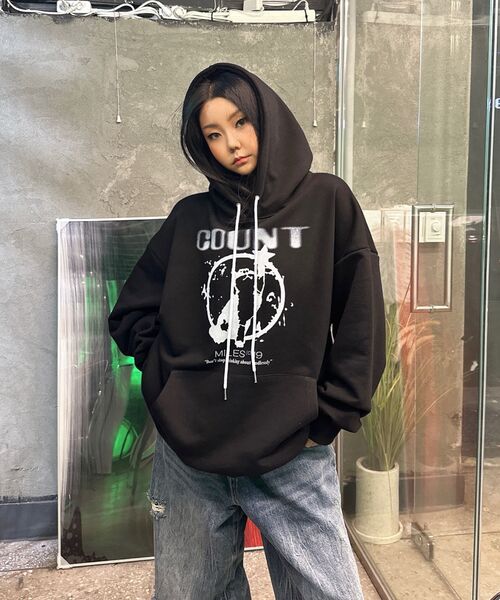 THE MILE（ザマイル）の「キャットスタカウントスウェットフードNAVY（パーカー・メンズ・その他・S/M/L/XL）」の4枚目の写真