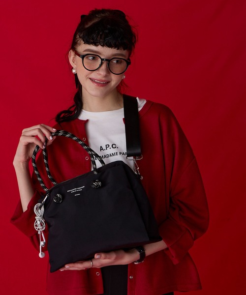 BONLECILL Marche(ボンルシールマルシェ)の「【BONLECILL Marche】2wayコードハンドルボックストートバッグ/ショルダーバッグ(トートバッグ・レディース・ブラック/ブラウン/グレー・FREE)」の5枚目の写真