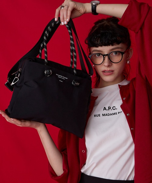 BONLECILL Marche(ボンルシールマルシェ)の「【BONLECILL Marche】2wayコードハンドルボックストートバッグ/ショルダーバッグ(トートバッグ・レディース・ブラック/ブラウン/グレー・FREE)」の7枚目の写真