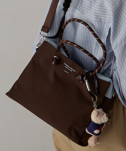 BONLECILL Marche(ボンルシールマルシェ)の「【BONLECILL Marche】2wayコードハンドルボックストートバッグ/ショルダーバッグ(トートバッグ・レディース・ブラック/ブラウン/グレー・FREE)」の12枚目の写真