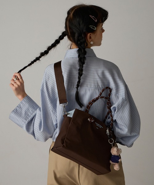 BONLECILL Marche(ボンルシールマルシェ)の「【BONLECILL Marche】2wayコードハンドルボックストートバッグ/ショルダーバッグ(トートバッグ・レディース・ブラック/ブラウン/グレー・FREE)」の13枚目の写真