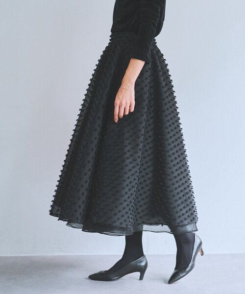 LIVETART（リヴェタート）の「《LIVETART》ふわふわジャガードスカート（スカート・レディース・ブラック・FREE）」の8枚目の写真