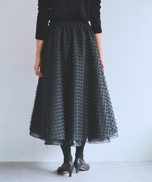 LIVETART（リヴェタート）の「《LIVETART》ふわふわジャガードスカート（スカート・レディース・ブラック・FREE）」の9枚目の写真