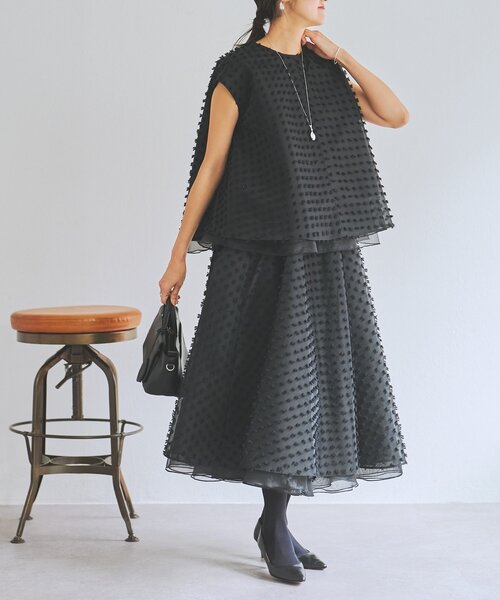 LIVETART（リヴェタート）の「《LIVETART》ふわふわジャガードスカート（スカート・レディース・ブラック・FREE）」の14枚目の写真