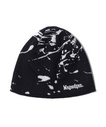MAGOODGAN（メックウッドガン）の「ヘッドウェア 9310 ホワイトペインティング ブラック ビーニー（ニットキャップ/ビーニー）」