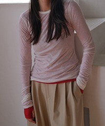 AKTE | シースルーサムホールトップス(Tシャツ/カットソー)