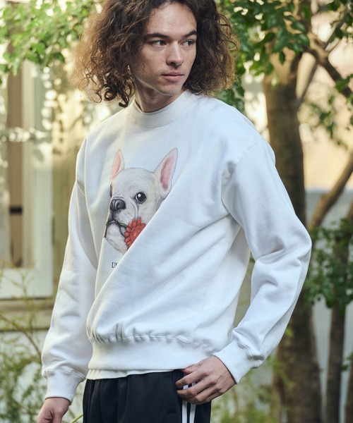 msw1836- REAL GERBERA DOG CN SWEAT スウェット（フレンチブルドッグ