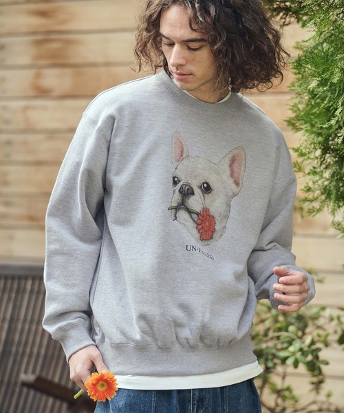 msw1836- REAL GERBERA DOG CN SWEAT スウェット（フレンチブルドッグ
