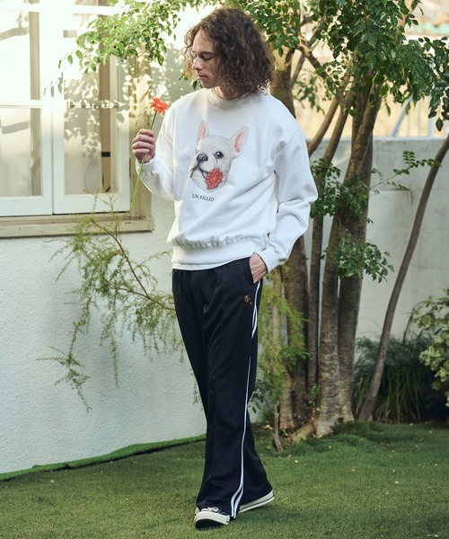 UN-FILLED(アンフィルド)の「msw1836- REAL GERBERA DOG CN SWEAT スウェット(フレンチブルドッグ)(SDUF-2602FBD)(スウェット・メンズ・グレー/ホワイト・XL/L/M)」の10枚目の写真