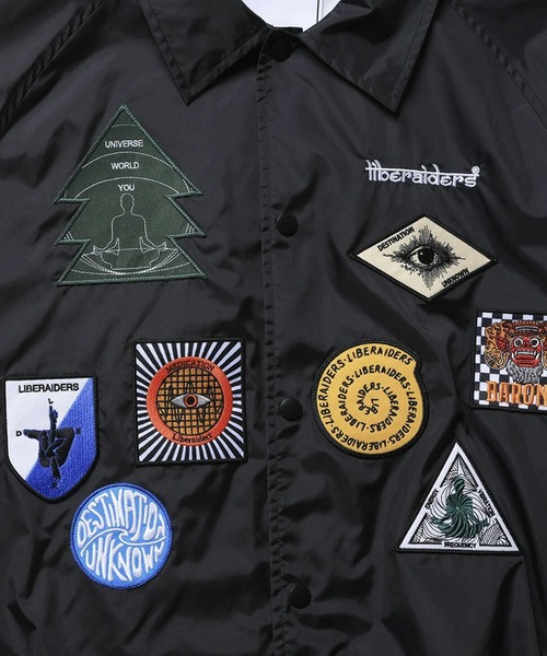 Liberaiders(リベレイダース)の「Liberaiders/リベレイダース PATCH COACH JACKET ワッペンデザイン コーチジャケット 2026年春夏(ナイロンジャケット・メンズ・グリーン/ブラック・L/M)」の8枚目の写真