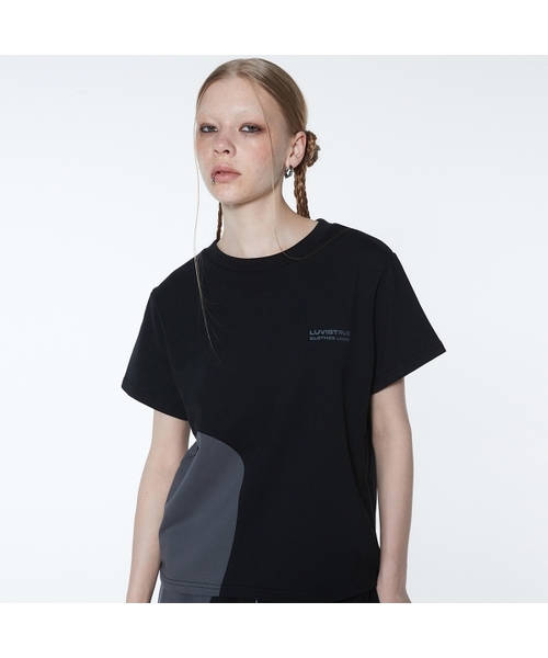 LUVISTRUE(ラヴイズトゥルー)の「BASIC HEART SET UP_TOP(BLACK)(Tシャツ/カットソー・レディース・その他・FREE)」の1枚目の写真