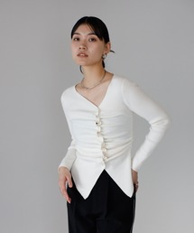 ENC | front gather cardigan / フロントギャザーカーディガン(Tシャツ/カットソー)