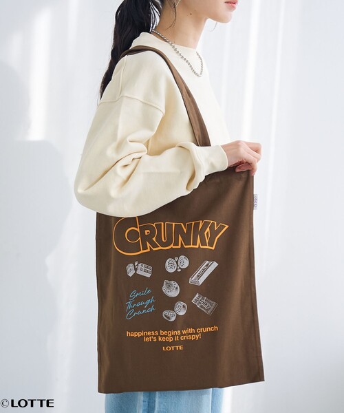 coen(コーエン)の「【CRUNKY(クランキー)/別注】アソートロゴトートバッグ(トートバッグ・レディース・レッド/ブラウン/ナチュラル・FREE)」の2枚目の写真