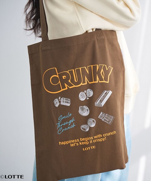 coen(コーエン)の「【CRUNKY(クランキー)/別注】アソートロゴトートバッグ(トートバッグ・レディース・レッド/ブラウン/ナチュラル・FREE)」の6枚目の写真