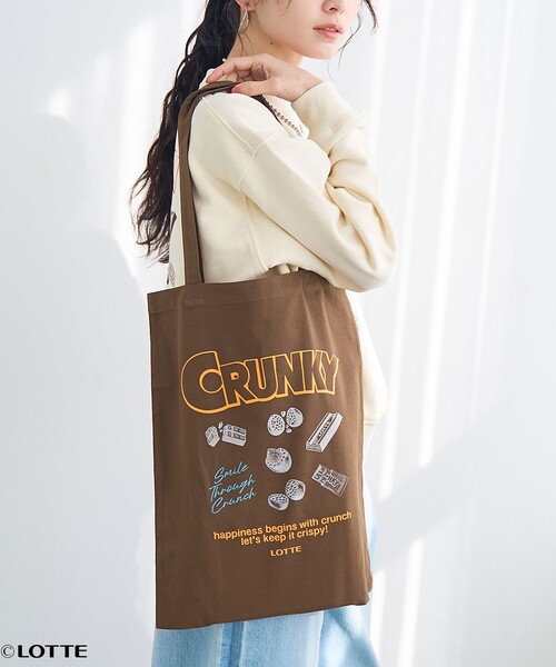 coen(コーエン)の「【CRUNKY(クランキー)/別注】アソートロゴトートバッグ(トートバッグ・レディース・レッド/ブラウン/ナチュラル・FREE)」の7枚目の写真