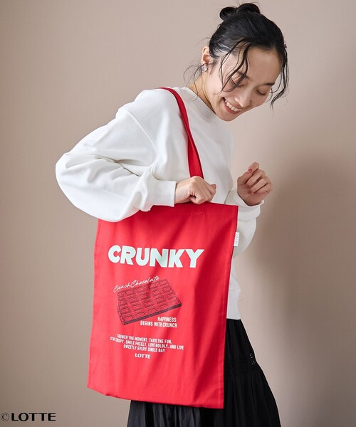coen(コーエン)の「【CRUNKY(クランキー)/別注】アソートロゴトートバッグ(トートバッグ・レディース・レッド/ブラウン/ナチュラル・FREE)」の8枚目の写真