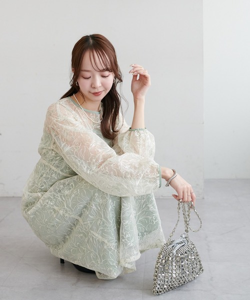 オケージョン】レース刺繍ワンピース（ワンピース）｜DISCOAT（ディス