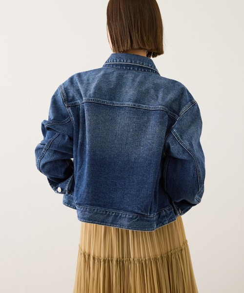 Healthy denim(ヘルシーデニム)の「【WEB・一部店舗限定】【Healthy denim(ヘルシーデニム)】DATE denim jacket/イージーケア(デニムジャケット・レディース・ネイビー・FREE)」の5枚目の写真
