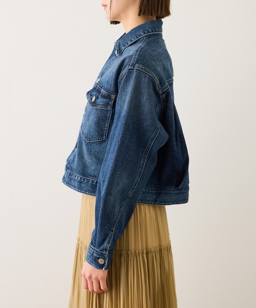 Healthy denim(ヘルシーデニム)の「【WEB・一部店舗限定】【Healthy denim(ヘルシーデニム)】DATE denim jacket/イージーケア(デニムジャケット・レディース・ネイビー・FREE)」の12枚目の写真