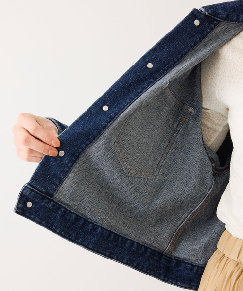 Healthy denim(ヘルシーデニム)の「【WEB・一部店舗限定】【Healthy denim(ヘルシーデニム)】DATE denim jacket/イージーケア(デニムジャケット・レディース・ネイビー・FREE)」の18枚目の写真