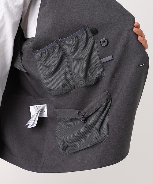 DAIWA PIER39（ダイワピア39）の「DAIWA PIER39 TECH DOUBLE-BREASTED JACKET BJ-52026（ブルゾン・メンズ・チャコールグレー/ネイビー・LARGE/MEDIUM/X-LARGE/SMALL）」の8枚目の写真