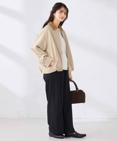 a.v.v（アーヴェヴェ）の「ステンカラーブルゾン（ブルゾン・レディース・ネイビー/ベージュ・39）」の12枚目の写真