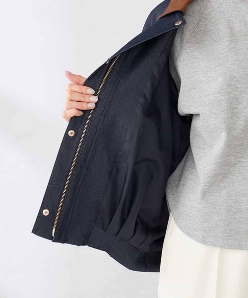 a.v.v（アーヴェヴェ）の「ステンカラーブルゾン（ブルゾン・レディース・ネイビー/ベージュ・39）」の22枚目の写真