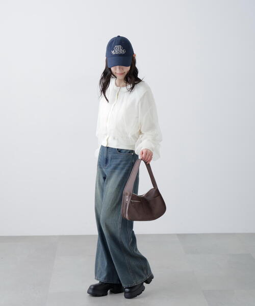 FREE'S MART（フリーズマート）の「チュールレイヤードクルーネックニットカーディガン（ニット/セーター・レディース・イエロー/ホワイト/ブラック・FREE）」の18枚目の写真