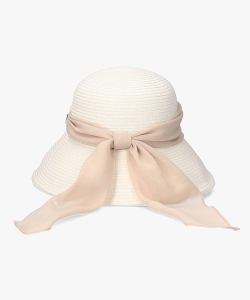 Chapeau d' O(シャポードオー)の「Chapeau d' O Silk Braid Capeline / シャポードオー(ハット・レディース・ライトベージュ/ホワイト/ベージュ・S(56cm)/L 59cm/M/57.5cm)」の5枚目の写真