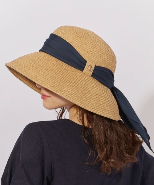 Chapeau d' O(シャポードオー)の「Chapeau d' O Silk Braid Capeline / シャポードオー(ハット・レディース・ライトベージュ/ホワイト/ベージュ・S(56cm)/L 59cm/M/57.5cm)」の8枚目の写真