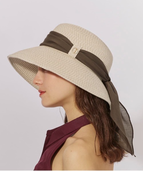 Chapeau d' O(シャポードオー)の「Chapeau d' O Silk Braid Capeline / シャポードオー(ハット・レディース・ライトベージュ/ホワイト/ベージュ・S(56cm)/L 59cm/M/57.5cm)」の21枚目の写真