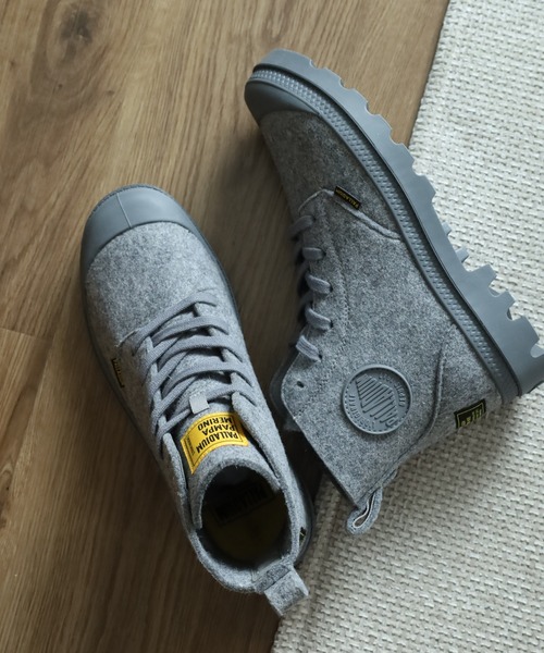 PALLADIUM(パラディウム)の「PAMPA HI MERINO パンパ ハイ メリノ レースアップ ショートブーツ(スニーカー・メンズ・グレー・24cm/23.5cm/23cm/25.5cm)」の1枚目の写真