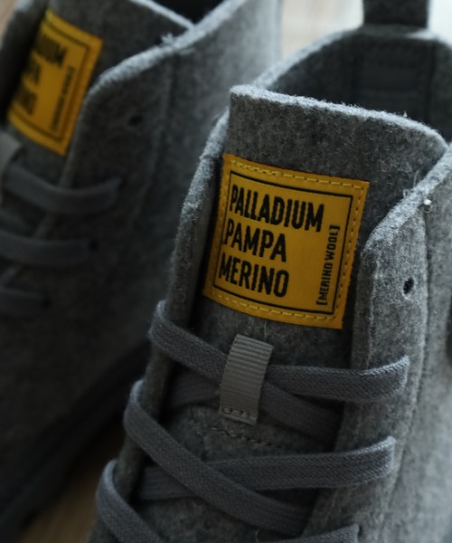PALLADIUM(パラディウム)の「PAMPA HI MERINO パンパ ハイ メリノ レースアップ ショートブーツ(スニーカー・メンズ・グレー・24cm/23.5cm/23cm/25.5cm)」の2枚目の写真