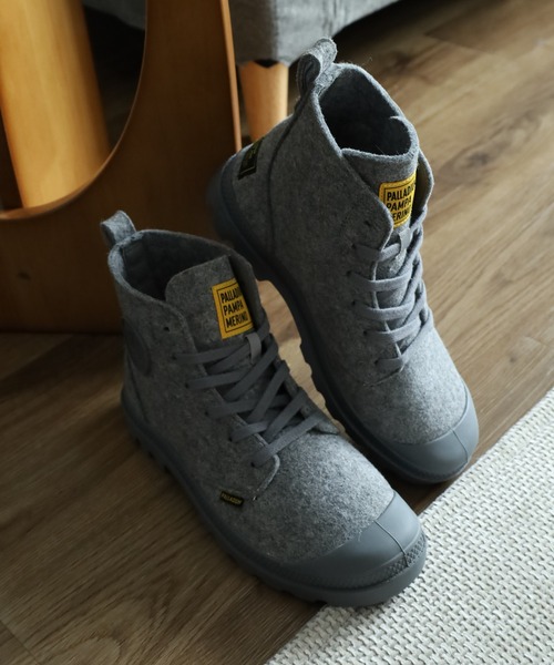 PALLADIUM(パラディウム)の「PAMPA HI MERINO パンパ ハイ メリノ レースアップ ショートブーツ(スニーカー・メンズ・グレー・24cm/23.5cm/23cm/25.5cm)」の13枚目の写真