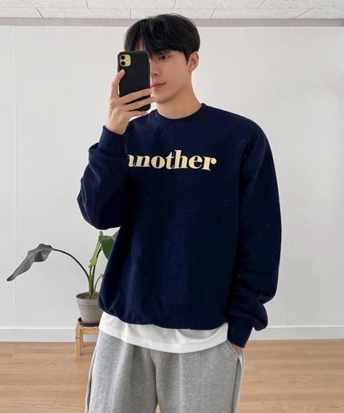 NOWLE（ノウル）の「【NOWLE】another フロントロゴ クルーネックスウェット / トレーナー（スウェット・メンズ・ネイビー・MEDIUM/SMALL/X-LARGE/LARGE）」の13枚目の写真