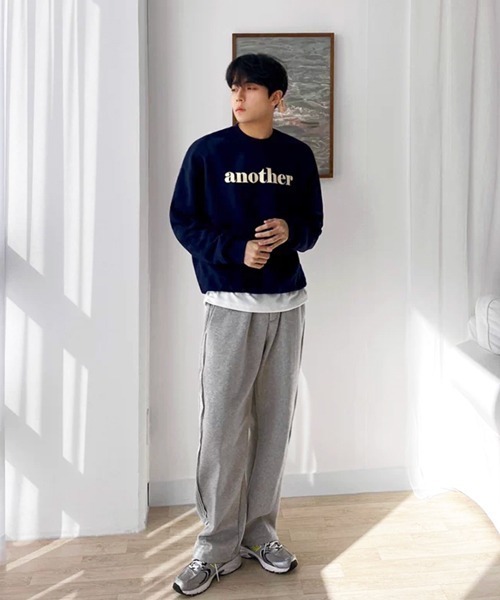 NOWLE（ノウル）の「【NOWLE】another フロントロゴ クルーネックスウェット / トレーナー（スウェット・メンズ・ネイビー・MEDIUM/SMALL/X-LARGE/LARGE）」の16枚目の写真