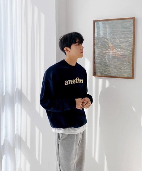 NOWLE（ノウル）の「【NOWLE】another フロントロゴ クルーネックスウェット / トレーナー（スウェット・メンズ・ネイビー・MEDIUM/SMALL/X-LARGE/LARGE）」の19枚目の写真