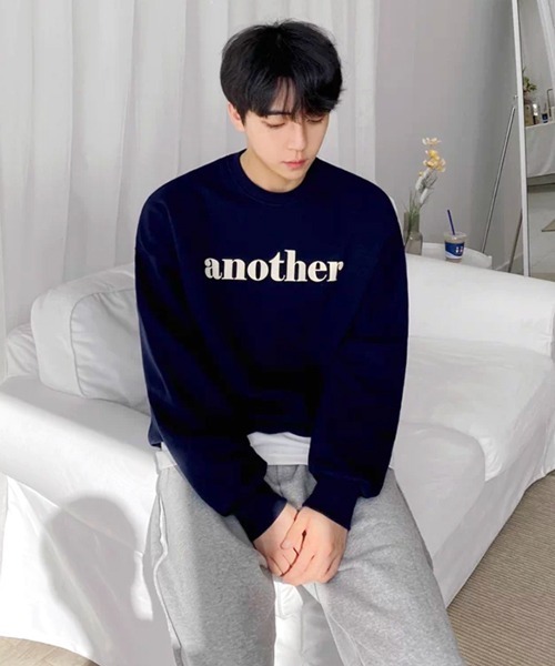 NOWLE（ノウル）の「【NOWLE】another フロントロゴ クルーネックスウェット / トレーナー（スウェット・メンズ・ネイビー・MEDIUM/SMALL/X-LARGE/LARGE）」の11枚目の写真