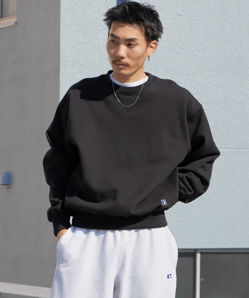 Russell Athletic（ラッセルアスレティック）の「Russell Athletic/ラッセルアスレティック Pro Cotton Loop Back Terry Sweat CN ヘビーウェイト クルーネックスウェット 2026年春夏（スウェット・メンズ・ブラック/ネイビー/アッシュグレー・M/L/XL）」の5枚目の写真